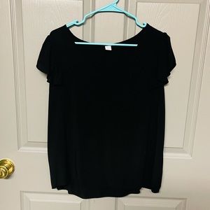 Women’s L Solid Black Blouse